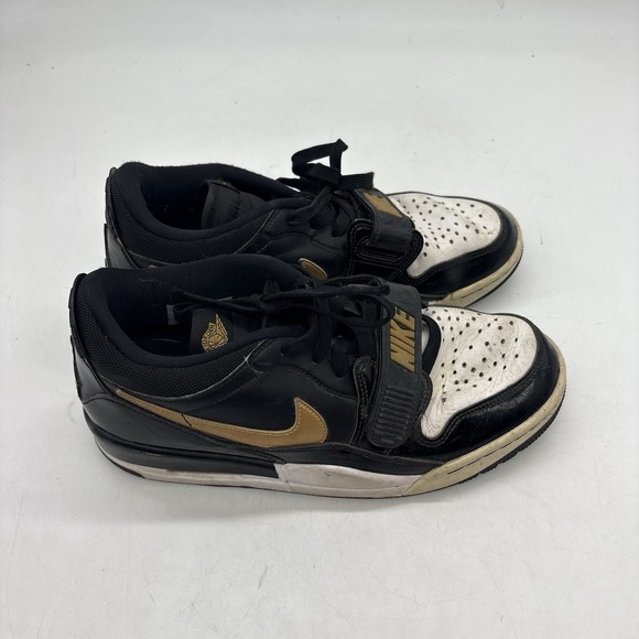 Nike Air Jordan Men's 8 Legacy 312 Low‎ Black Metallic Gold Lace Up Shoes - Picture 6 of 12